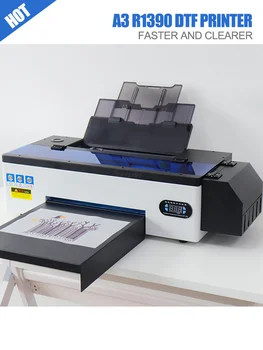 Новое обновление принтера A3 R1390 DTF с порошковыми чернилами для ПЭТ-печи и без пленки