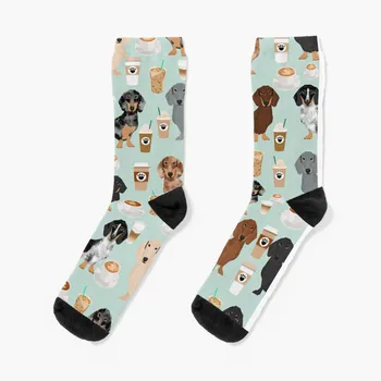 Носки с рисунком собаки таксы, забавные носки для мужчин, роскошные носки, мужские носки из хлопка