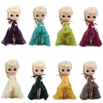 Одежда DBS для куклы Blyth icy Элегантное платье разного цвета с подарком для цветочницы