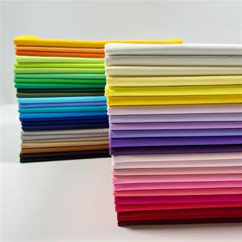 Оптовая продажа 145x45 см Однотонная хлопчатобумажная ткань из поплина, ткань для детской одежды 