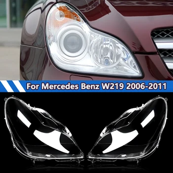 Пара абажуров фары Крышка объектива для Mercedes Benz W219 CLS Class 2006-2011