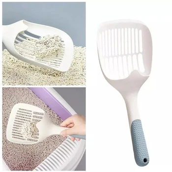 Пластиковый совок для кошачьего туалета, прочная лопатка для какашек домашних животных, практичный совок для какашек домашних животных, чистящие средства для кошек с песком