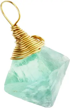 Подвески из флюорита Baoblade, ювелирные изделия из кристаллов, ожерелье удачи # 1