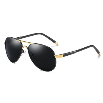Поляризованные солнцезащитные очки в легкой модной металлической оправе с защитой от солнца