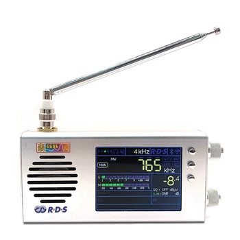 Радиоприемник 2-го поколения TEF6686 FM/MW/коротковолновый HF/LW версии прошивки V1.18 + Металлический корпус + динамик