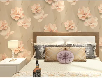 Роскошная спальня высокого класса в европейском стиле, 3D-трехмерная гостиная, Дамасские обои на фоне телевизора