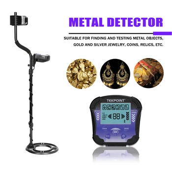 Ручной металлоискатель TEKPOINT Инструмент для обнаружения металла, подземный высокоточный металлоискатель для поиска сокровищ, золота для взрослых и детей