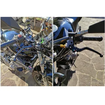 Рычаг тормозной муфты мотоцикла 7/8-дюймовый Универсальный главный гидравлический цилиндр из кованого алюминия для Cafe Racer Yamaha Aprilia