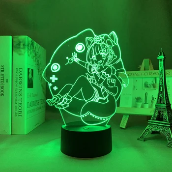 Светодиодная лампа Sayu Genshin Impact для украшения детской спальни, подарок детям на День рождения, декор комнаты, 3D-лампа Genshin Impact Прикроватная