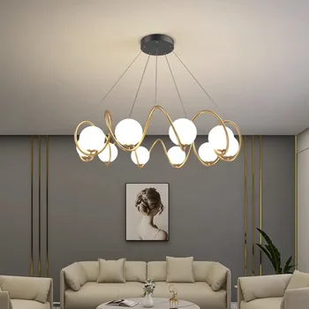 Светодиодная художественная люстра, подвесные светильники, декор комнаты, современный дом, светодиодная гостиная, столовая, подвесной светильник для чердака lampara de bambu в помещении