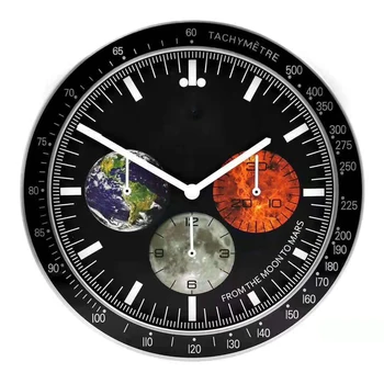 Светящиеся Роскошные настенные часы Metal Art Большие Металлические настенные часы Home Decor Watch Креативные Настенные Декоративные Немые часы Бесплатная Доставка