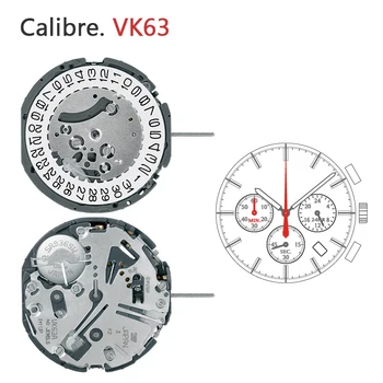 Серия Хронографов VK Premium VK61A VK63A VK64A VK67A VK68 VK73 VK83A Оригинальные кварцевые механизмы с функцией даты 3 часа / 6 ЧАСОВ