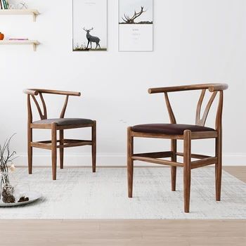 Скандинавские Обеденные стулья Современный минималистский стол Компьютерный Стул Деревянный стул Y-образный стул Новая Роскошная мебель для гостиной в китайском стиле