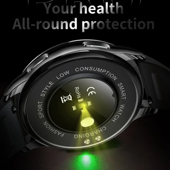 Смарт-часы с 1,32-дюймовым HD-экраном для мужчин и женщин, термометр для тела, умные часы, монитор сердечного ритма, P Galaxy Watch 3 최신스마트워치