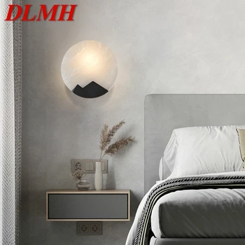 Современный латунный настенный светильник DLMH, Светодиодное черное медное бра, Простой креативный декор для дома, гостиной, Прикроватной тумбочки.