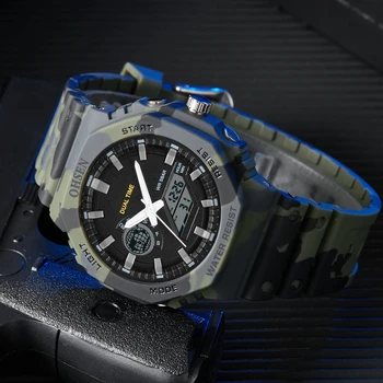 Спортивные часы для мужчин, светодиодные электронные кварцевые часы, Водонепроницаемые цифровые военные мужские часы G Style, Мужские наручные часы Reloj Hombre
