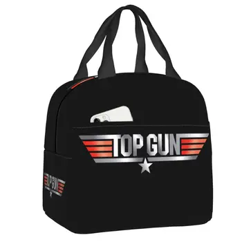 Сумка для ланча Tom Cruise Maverick Film Top Gun, женская термоохладитель, изолированный ланч-бокс для школы, работы, путешествий, пикника, сумки-тоут