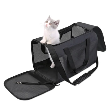 Сумка-переноска для собак и кошек, сумка-переноска для маленьких собак и кошек, через плечо для путешествий Большой емкости