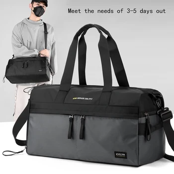 Сумки-тоут большой емкости для путешествий и покупок 2023 Новый тренд бренда Унисекс, сумка через плечо, Повседневная сумка для хранения в поездке, Дорожная сумка-тоут, Мужская сумка