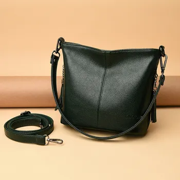 Сумки через плечо из мягкой кожи для женщин 2023 Новые роскошные сумки Женская повседневная сумка через плечо Дизайнерская сумка Bolsa Feminina