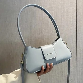 Французский уникальный дизайн женских сумок 2023 года, новая популярная простая и универсальная сумка через плечо Senior Sense от подмышечной сумки на одно плечо