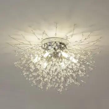 Хрустальная люстра G9 Потолочные светильники для прихожей, спальни, гостиной, лампы в виде одуванчиков, абажуры, современный декор, Хрустальный свет
