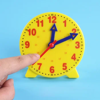 Часы для обучения студентов Монтессори Time Teacher Gear Clock 4-дюймовые 12/24-часовые принадлежности для домашнего обучения Развивающие Игрушки-часы
