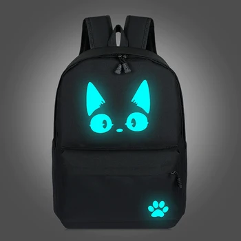 Школьная сумка Kiki's Delivery Service, светящийся студенческий рюкзак для мальчиков и девочек, ноутбук, ежедневно светящийся в темноте Mochila