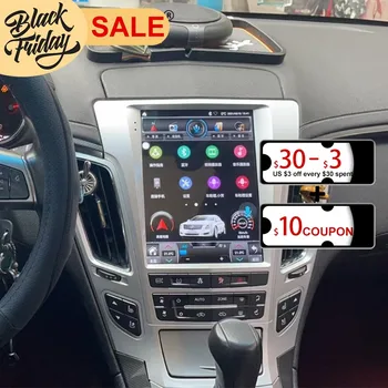 Экран Tesla 6G + 128G PX6 Android 10,0 Carplay Для Cadillac CTS Автомобильный Мультимедийный Плеер Авторадио Магнитофон GPS Navi Головное Устройство