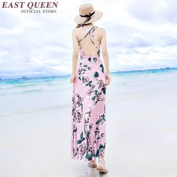 короткий топ, сарафаны, макси длинное летнее пляжное платье, туника с открытой спиной, праздничное морское платье, сарафаны с цветочным принтом для женщин KK1250
