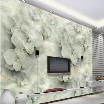масштабные фрески wellyu на заказ, большие 3D-фрески с тиснением из нефрита, фон для телевизора в гостиной, нетканые обои