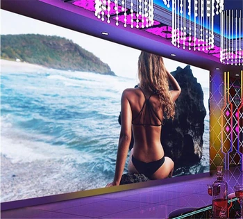 настенная роспись beibehang на заказ Европа и Соединенные Штаты пляжный диджей красивая фоновая стена KTV декоративная фоновая стена