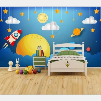 обои beibehang на заказ большие высококачественные фэнтези космический астронавт мультфильм фоновая стена фоновая стена детской комнаты