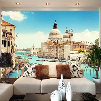 обои wellyu papel de parede на заказ Венеция, Италия 3D пейзаж на фоне стены papel de parede 3d para sala atacado