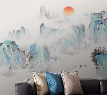 обои wellyu на заказ 3d китайская традиционная живопись пейзаж абстрактная художественная концепция обои для телевизора