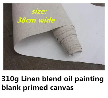 чистый холст из льняной смеси средней текстуры шириной 38 см для занятий ручной росписью